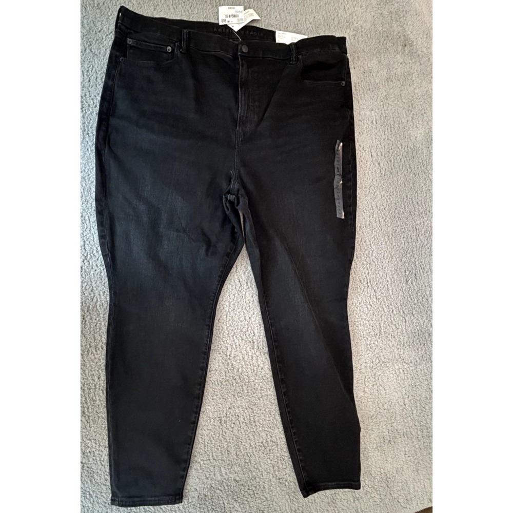 American Eagle  Jeans  Women's  XL Black Jegging Short- Super High Rise- NWT